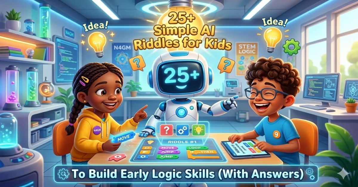 25+ Simple AI Riddles for Kids to Build Early Logic Skills (With Answers)