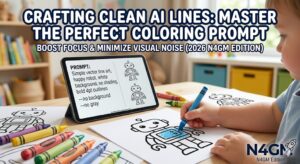 Sachin Sharma's guide on best AI prompts for coloring books with clean lines